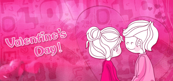 Valentine Day Animated Valentine Hearts. Saint Valentines Day or